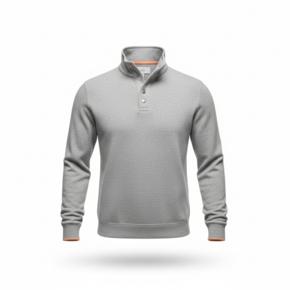 JACK SPADE Knit Pullover Sweater Gray Collared Men's Size S